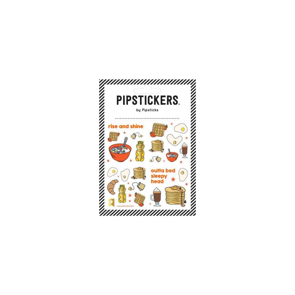 Pipsticks, Stickers, Art & School, 4"x4", Rise & Shine Breakfast Time, 768063